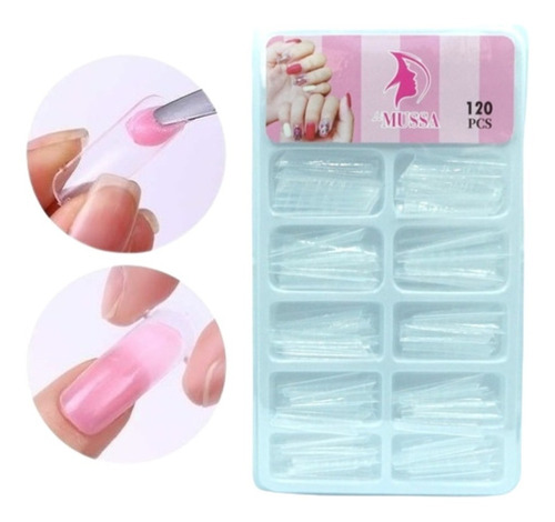 Tips Moldes Dual System Para Uñas Acrílicas Polygel 120pzs