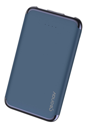 Carregador Portátil Power Bank 6000mah Azul 2 Portas Usb Geonav