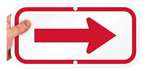 Right Arrow (red) Sign | 6  X 12  3m Engineer Gra...