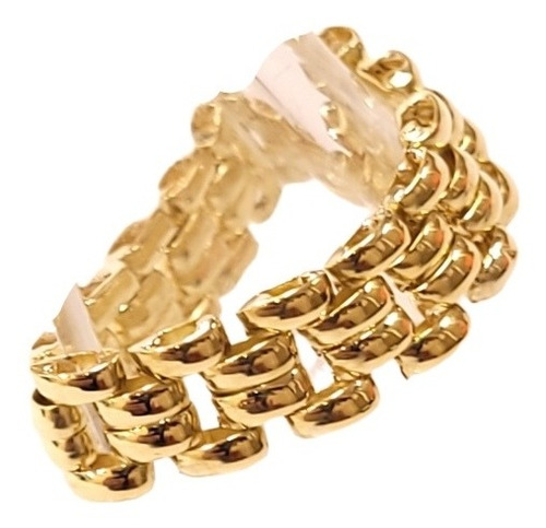 Imagen 2 de 6 de Anillo Panthere Oro 18kts 4,0grs N°16 0,6cm Ancho Brumat