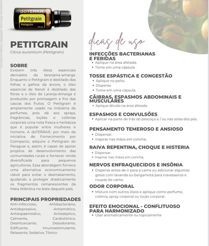 Aceite esencial Doterra Petitgrain 15 ml