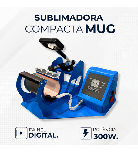Máquina De Estampar Canecas Compacta Mug Compacta Print 220v Cor Azul-marinho