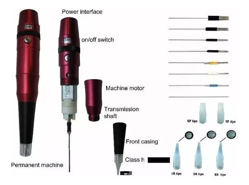 Dermografo Pen Micropigmentacion Tatto Machine Cejas Labios
