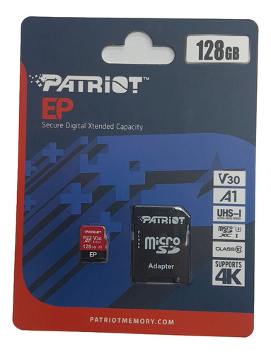 Patriot Ep Series Uhs-i V30 A1 128gb Micro Sdxc