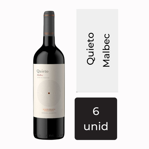 Vino Quieto Malbec 750ml X6 Unidades Mp Drinks