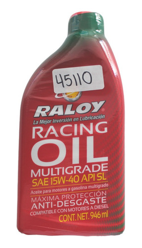 Aceite Raloy 15w40 Mineral .946ml