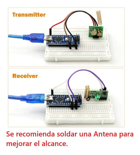 Modulo Rf Emisor Y Receptor 315mhz Comunicación Inalámbrica