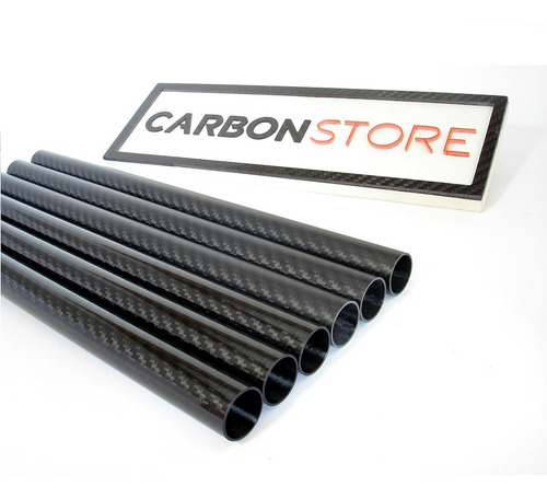 Tubo Fibra De Carbono Ø39 Mm X Ø36 Mm X 400 Mm Fosco