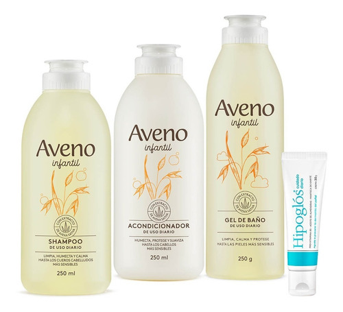 Combo Aveno Gel Baño Infantil + Shampoo + Acond + Hipoglos