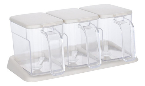Caja Transparente Para Condimentos, Especias Con Tapa Y