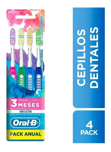 Cepillos Dentales Oral B Indicator Pack Anual X 4 Unidades