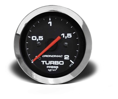 Relógio Cronomac Pressão Turbo 2kg Aro Cromado 52mm