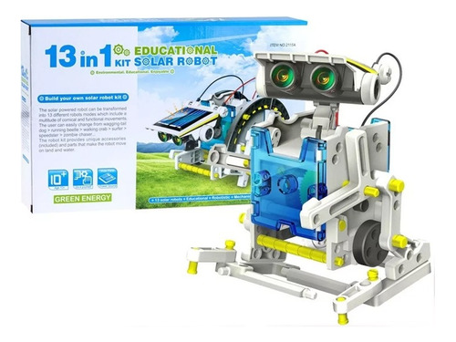 Robot Impulsado Por Energía Solar, 14 En 1 Robotica Niños