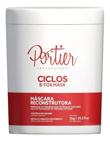 Máscara Portier Btox Ciclos 1 Kg + Brinde