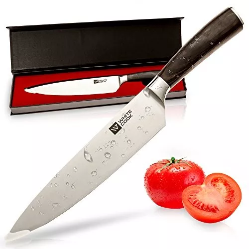 Cuchillo de chef profesional de 8 pulgadas, cuchillo de cocina alemán  X50CrMoV15 de acero inoxidable