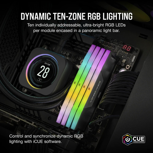 Memória Corsair Vengeance Rgb 64gb 2x32gb Ddr5 6000mhz Cl30