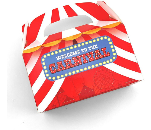 Adorox - Cajas Para Dulces De Fiestas, Paquete De 12, Carniv