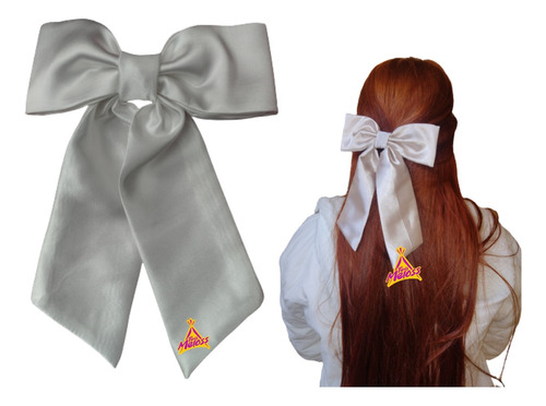 Accesorio Cabello Scrunch Moño De Satin + Lazo Marca Meloss