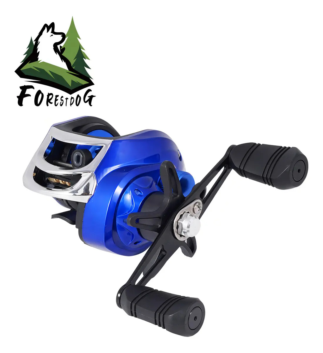 Carretilha Forestdog J1029 17 Rolamentos 8kg Drag 7.2:1 Preto/Azul