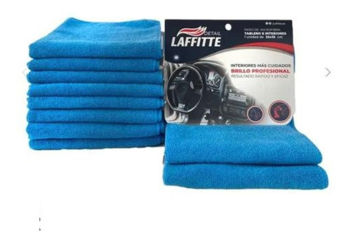 Paño Microfibra Detail 35x35 Laffitte Azul Antibacterial 