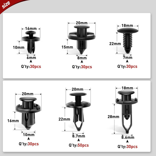 Set Clips Multiusos Coches Accesorios Tornillos Repuestos