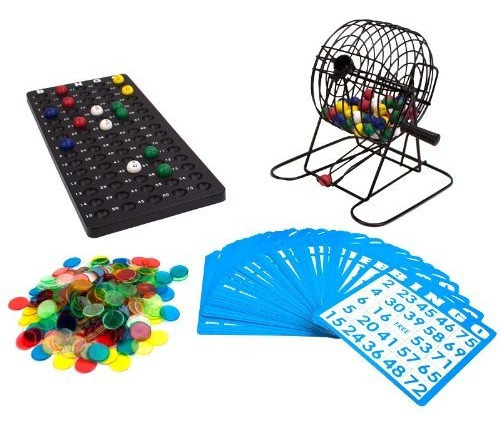 Juego De Bingo De Lujo: Jaula De Metal De 6 Pulgadas Con Tab