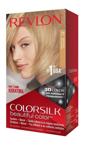 Kit Tintura Revlon  Colorsilk beautiful color™ tono 71 rubio dorado para cabello