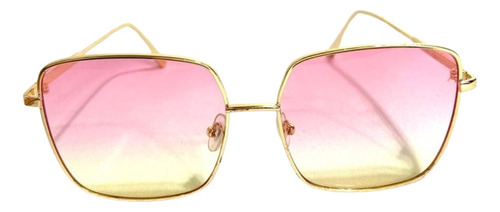 Lentes De Sol Rosa Cuadrado Premium Mujer Uv400