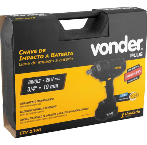 Chave Impacto Vonder 3/4 20v Bivolt Civ234b Plus