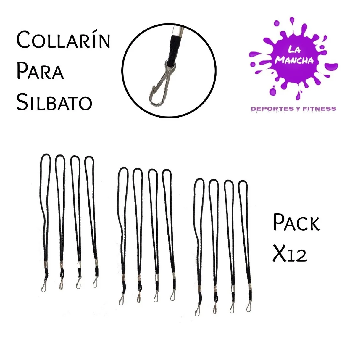 CollarĂn Para Silbato Pack X12 Unidades Mayorista Lanyard