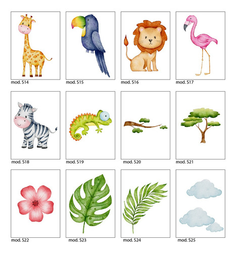 Imagen 2 de 2 de Cuadros Canvas Personalizados 20x30 Animales Selva Elefante