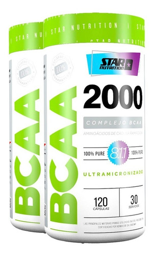 Bcaa 2000 X 240 Caps Star Nutrition Ramificados Concentrados