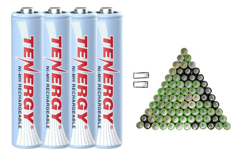 4 Pilas Recargables Aaa De 1100mah Reusables Nimh Baterias