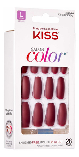 Uñas Postizas Largas Kiss Salón Color
