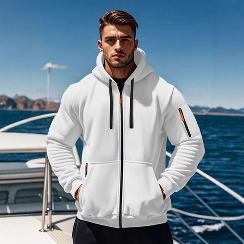Sudadera Para Hombre Con Gorro Ajustable Moderno