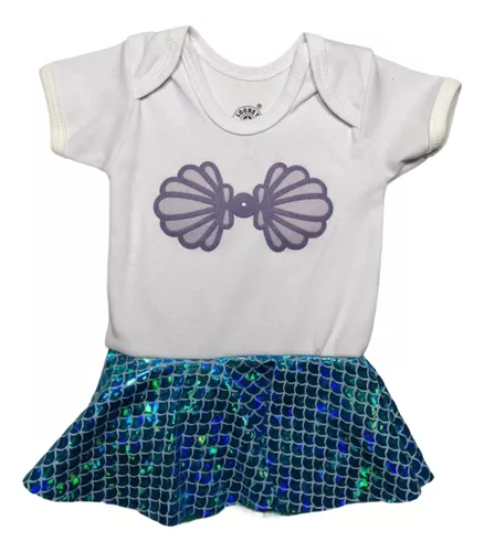 Fantasia Sereia Bebê 6 a 9 Meses, Roupa Infantil para Bebê Shein Usado  93314750