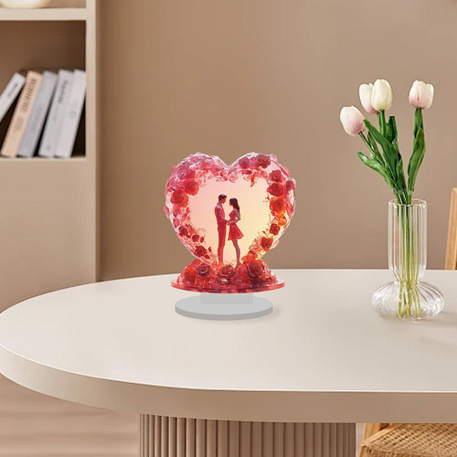 Letrero De Mesa Con Forma De Corazón Para San Valentín,