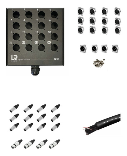 Pachera Box 12 + 4 Set Full (incluye Cable Multipar 10mts)