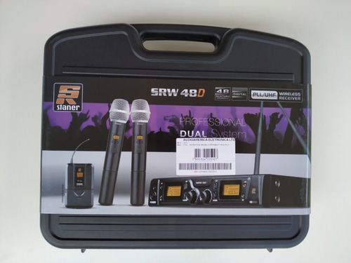 Imagem 2 de 9 de Microfone Sem Fio Duplo Staner, Modelo Srw 48 D