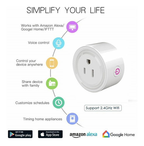 Enchufe Inteligente Wifi Smart Plug Alexa Home Socket