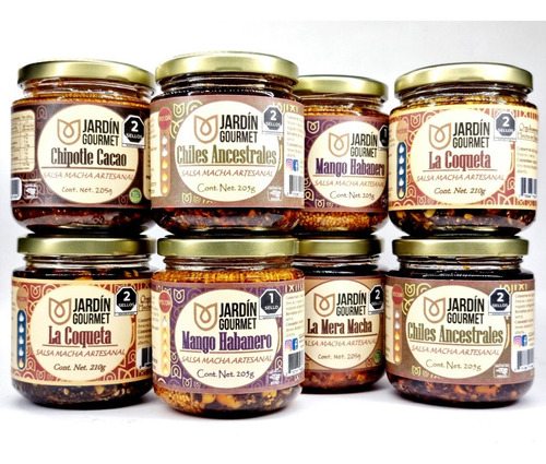 4 Pack Salsa Macha Artesanal Varios Sabores, Gourmet.