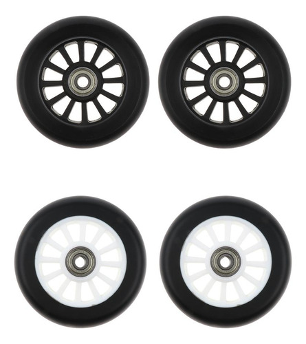 2 X 2pcs De De De Patinaje De Reemplazo De Rueda De S Negro