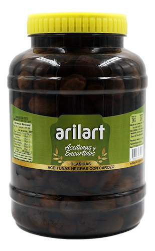 Aceitunas Negras Naturales Enteras Clasicas 0 X 2 Kg