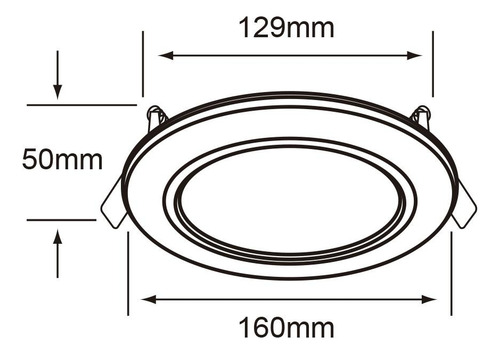Lampara Led Empotrable 9 W Blanco Frio Ydled-15rd/9w/40s