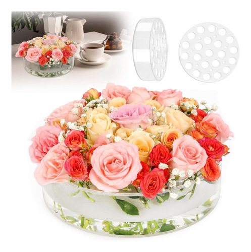 Florero Acrílico De 10 Pulgadas Para Centros De Mesa De Boda