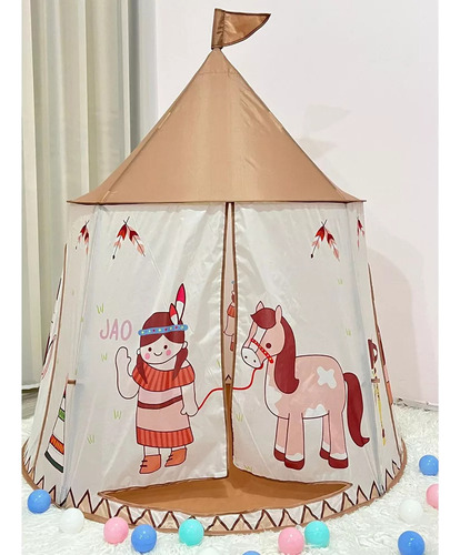 Tienda De Campaña Infantil, Tipi Plegable Con Castillo
