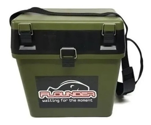 Caja De Pesca Grande  Flounder Con Separadores Y Asiento.