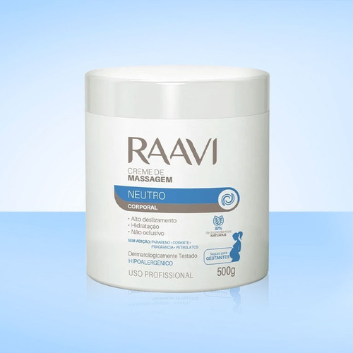 Creme De Massagem Neutro Corporal 500g Raavi De Embalag Tipo