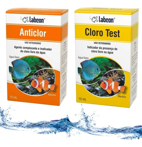 Kit Testes Alcon Labcon Cloro Test Anticlor  Marinho 15 Ml