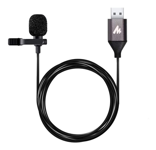 Microfono Corbatero Usb Lavalier Maono Ul10 Omnidireccional Color Negro